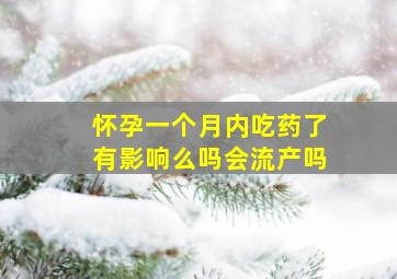 怀孕一个月内吃药了有影响么吗会流产吗