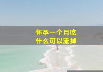 怀孕一个月吃什么可以流掉