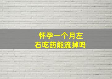 怀孕一个月左右吃药能流掉吗