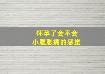 怀孕了会不会小腹胀痛的感觉