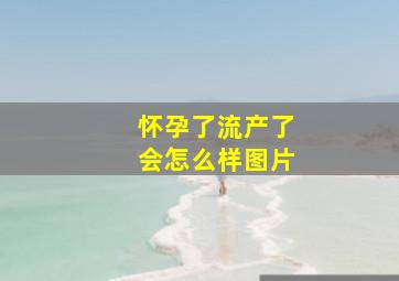 怀孕了流产了会怎么样图片