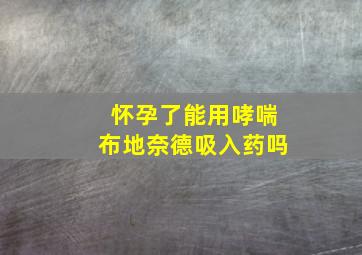 怀孕了能用哮喘布地奈德吸入药吗