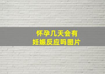 怀孕几天会有妊娠反应吗图片