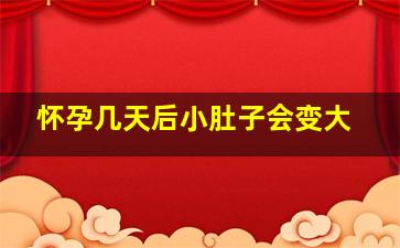 怀孕几天后小肚子会变大