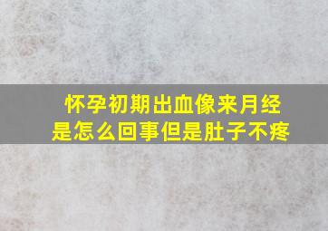 怀孕初期出血像来月经是怎么回事但是肚子不疼