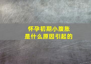 怀孕初期小腹胀是什么原因引起的