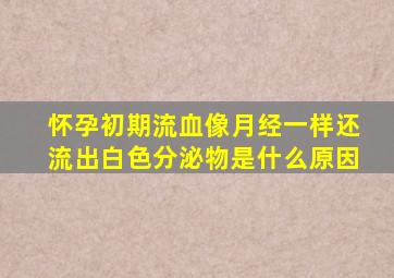 怀孕初期流血像月经一样还流出白色分泌物是什么原因