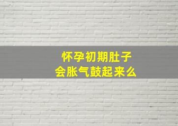 怀孕初期肚子会胀气鼓起来么