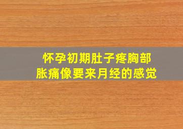 怀孕初期肚子疼胸部胀痛像要来月经的感觉