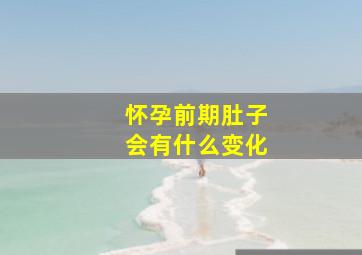 怀孕前期肚子会有什么变化