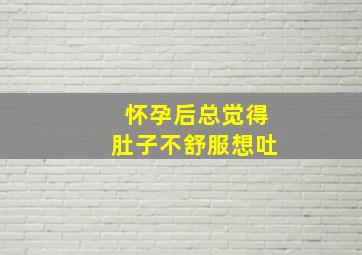 怀孕后总觉得肚子不舒服想吐