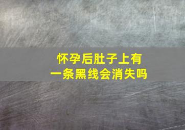 怀孕后肚子上有一条黑线会消失吗