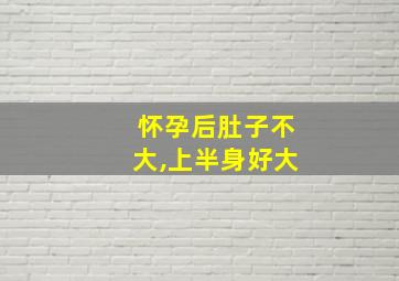 怀孕后肚子不大,上半身好大