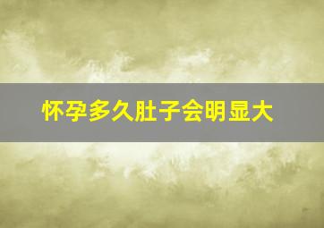 怀孕多久肚子会明显大