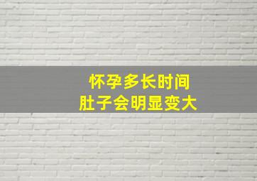 怀孕多长时间肚子会明显变大