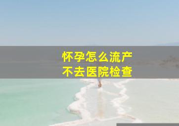 怀孕怎么流产不去医院检查