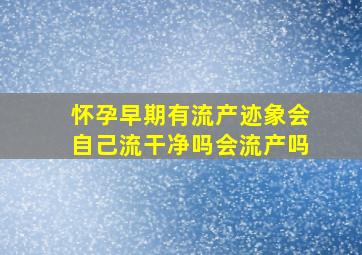 怀孕早期有流产迹象会自己流干净吗会流产吗