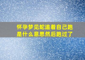 怀孕梦见蛇追着自己跑是什么意思然后跑过了