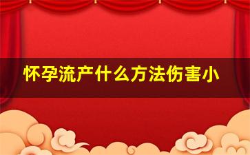 怀孕流产什么方法伤害小