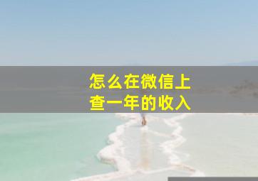 怎么在微信上查一年的收入