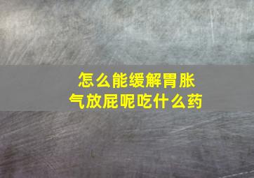 怎么能缓解胃胀气放屁呢吃什么药