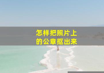 怎样把照片上的公章抠出来