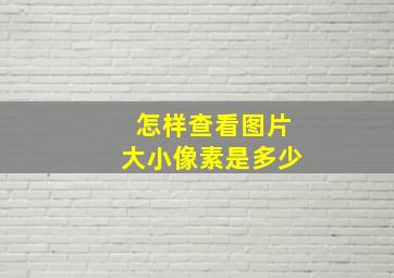 怎样查看图片大小像素是多少