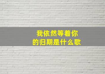 我依然等着你的归期是什么歌