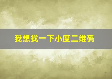 我想找一下小度二维码