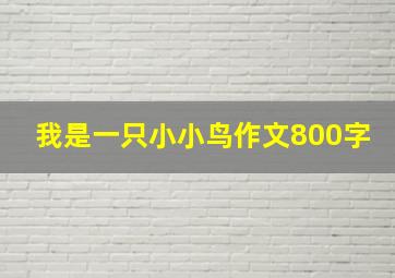 我是一只小小鸟作文800字