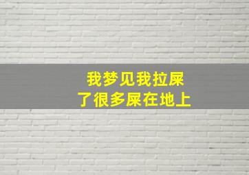 我梦见我拉屎了很多屎在地上