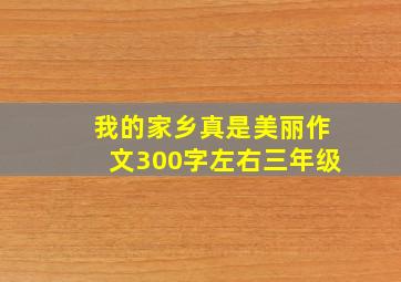 我的家乡真是美丽作文300字左右三年级