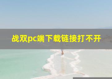 战双pc端下载链接打不开