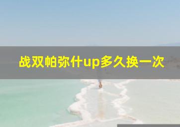 战双帕弥什up多久换一次