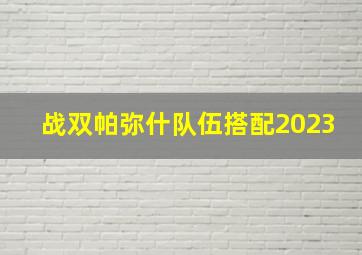 战双帕弥什队伍搭配2023