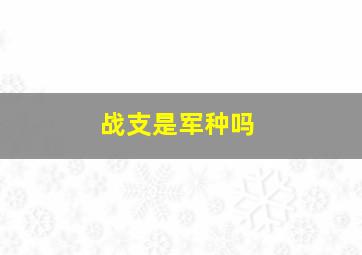 战支是军种吗