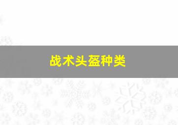 战术头盔种类