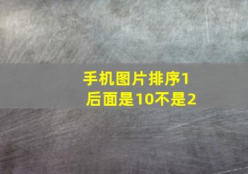 手机图片排序1后面是10不是2