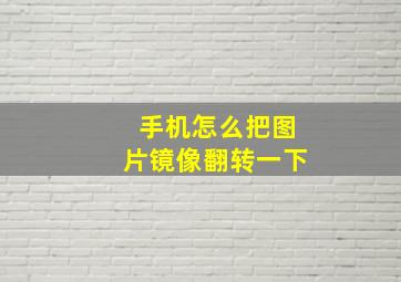 手机怎么把图片镜像翻转一下