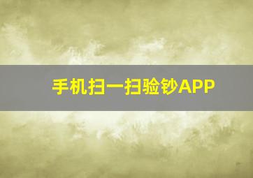 手机扫一扫验钞APP