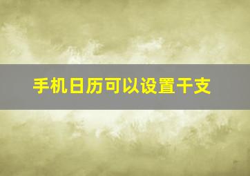 手机日历可以设置干支