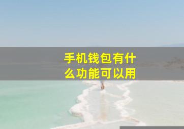 手机钱包有什么功能可以用