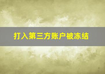 打入第三方账户被冻结