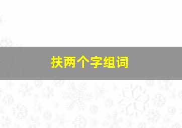 扶两个字组词