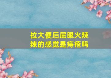 拉大便后屁眼火辣辣的感觉是痔疮吗