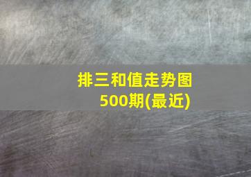 排三和值走势图500期(最近)