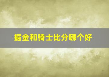 掘金和骑士比分哪个好