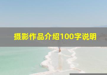 摄影作品介绍100字说明