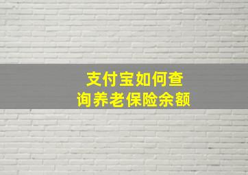 支付宝如何查询养老保险余额