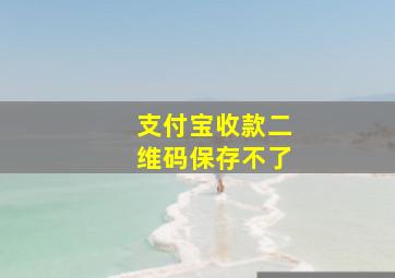 支付宝收款二维码保存不了